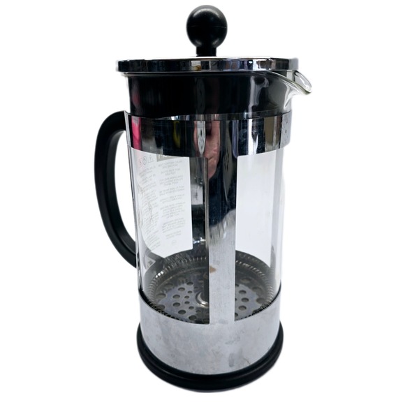 Bodum‎ French Press Coffee Maker Chrome Plated Glass Carafe 34 oz 11751 No Box - Picture 1 of 9